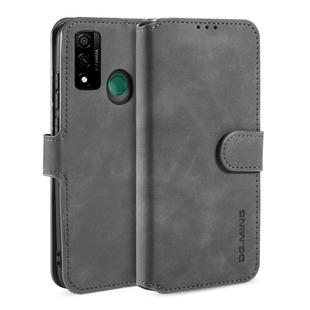 For Huawei P Smart 2020 DG.MING Retro Oil Side Horizontal Flip Case(Grey)