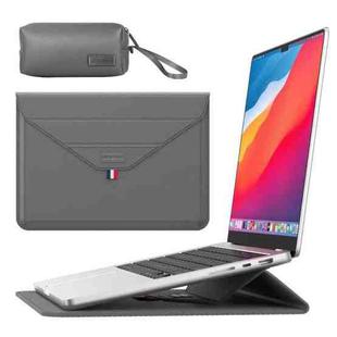 For 13/14 inch Envelope Holder Laptop Sleeve Bag with Accessories Bag(Grey)
