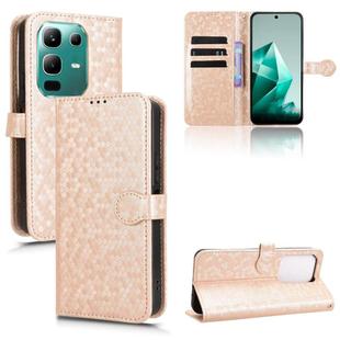 For Infinix Note 50x Honeycomb Dot Texture Leather Phone Case(Gold)