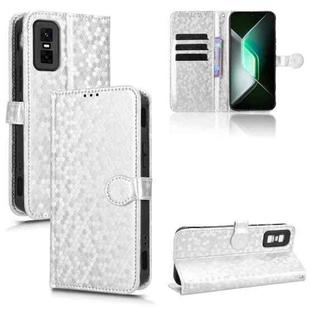 For Infinix GT 30 Pro Honeycomb Dot Texture Leather Phone Case(Silver)