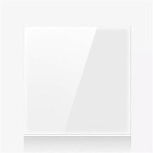 86mm Round LED Tempered Glass Switch Panel, White Round Glass, Style:Blank Panel