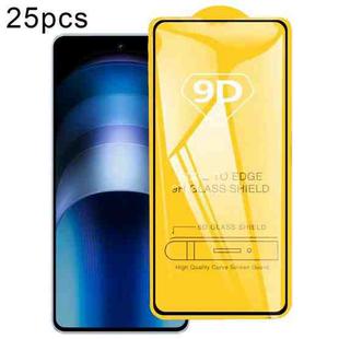 For vivo iQOO Neo9 Pro China 25pcs 9D Full Glue Screen Tempered Glass Film