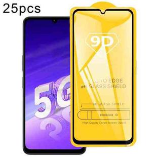 For vivo T4 Lite 25pcs 9D Full Glue Screen Tempered Glass Film