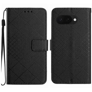 For Google Pixel 9a Rhombic Grid Texture Leather Phone Case(Black)