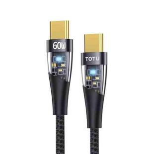 TOTU BPD-011 Ming Series PD 60W Type-C to Type-C Fast Charging Data Cable, Length:1.5m(Black)
