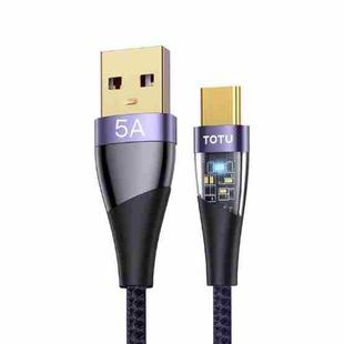 TOTU BT-018 Ming Series 5A USB to USB-C / Type-C Fast Charging Data Cable, Length:1.5m(Purple)