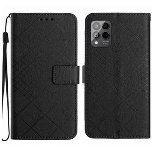 For T-Mobile Revvl 6 Pro 5G / T Phone Pro 5G Rhombic Grid Texture Leather Phone Case(Black)