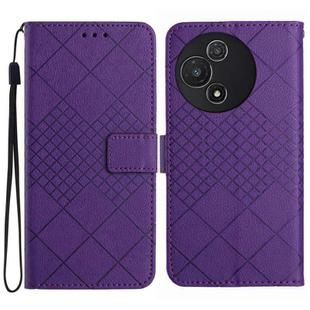 For TCL 60 5G Rhombic Grid Texture Leather Phone Case(Purple)