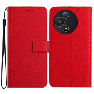 For TCL 60 5G Rhombic Grid Texture Leather Phone Case(Red)