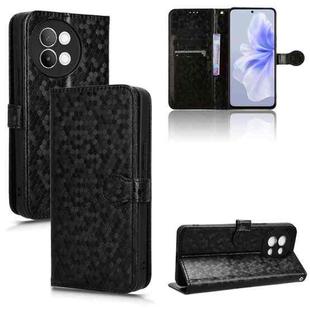 For vivo S18e Honeycomb Dot Texture Leather Phone Case(Black)