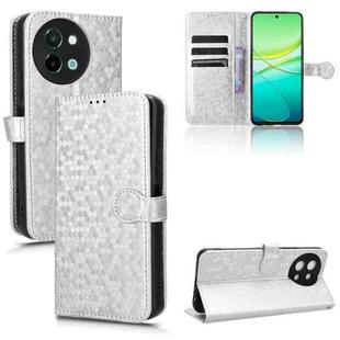 For vivo Y38 5G / Y200i Honeycomb Dot Texture Leather Phone Case(Silver)