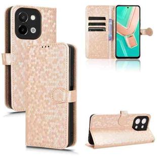 For vivo Y28 4G Honeycomb Dot Texture Leather Phone Case(Gold)
