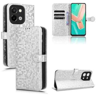 For vivo Y28 4G Honeycomb Dot Texture Leather Phone Case(Silver)