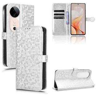 For vivo S19 Honeycomb Dot Texture Leather Phone Case(Silver)