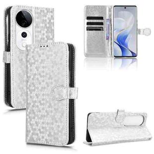 For vivo S19 Pro Honeycomb Dot Texture Leather Phone Case(Silver)