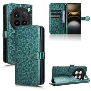 For vivo X100 Ultra Honeycomb Dot Texture Leather Phone Case(Green)