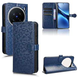 For vivo X200 Pro 5G Honeycomb Dot Texture Leather Phone Case(Blue)