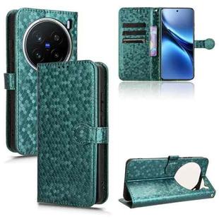 For vivo X200 Pro 5G Honeycomb Dot Texture Leather Phone Case(Green)