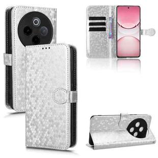 For vivo Y300 Pro 5G / iQOO Z10 5G India Honeycomb Dot Texture Leather Phone Case(Silver)