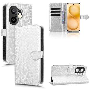 For vivo X200 FE / S30 Pro mini Honeycomb Dot Texture Leather Phone Case(Silver)