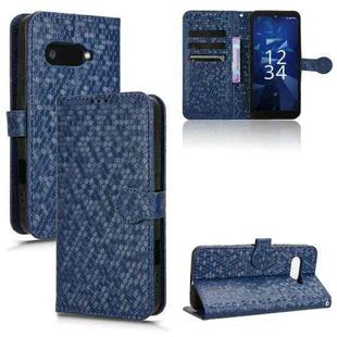 For Kyocera Digno SX4 / BX3 Honeycomb Dot Texture Leather Phone Case(Blue)