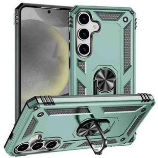 For Samsung Galaxy S25 5G Shockproof TPU + PC Phone Case(Dark Green)