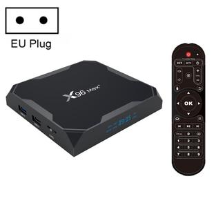 X96 max+ 4K Smart TV Box, Android 9.0, Amlogic S905X3 Quad-Core Cortex-A55,4GB+64GB, Support LAN, AV, 2.4G/5G WiFi, USBx2,TF Card, EU Plug