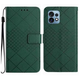 For Motorola Edge+ 2023 / Edge 40 Pro Rhombic Grid Texture Leather Phone Case(Green)