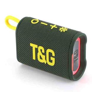 T&G TG396 Outdoor Portable Ambient RGB Light IPX7 Waterproof Bluetooth Speaker(Army Green)