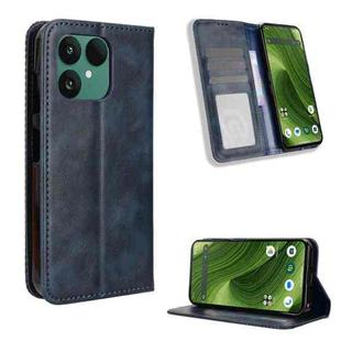 For Fairphone 6 Magnetic Buckle Retro Texture Leather Phone Case(Blue)