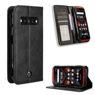 For Kyocera Torque G06 KYG03 Magnetic Buckle Retro Texture Leather Phone Case(Black)