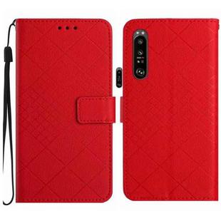 For Sony Xperia 1 VI Rhombic Grid Texture Leather Phone Case(Red)
