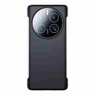 For Huawei Mate 50 Pro Frameless Metallic Paint Skin Feel Phone Case(Black)