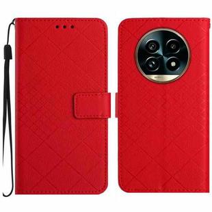 For Realme 13 Pro 5G / 13 Pro+ 5G Rhombic Grid Texture Leather Phone Case(Red)