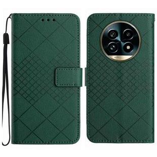 For Realme 13 Pro 5G / 13 Pro+ 5G Rhombic Grid Texture Leather Phone Case(Green)