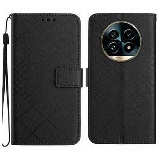 For Realme 13 Pro 5G / 13 Pro+ 5G Rhombic Grid Texture Leather Phone Case(Black)