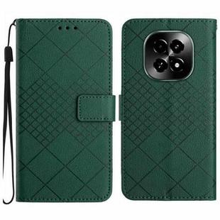 For Realme C63 5G Rhombic Grid Texture Leather Phone Case(Green)