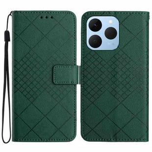 For Realme 15T 5G Rhombic Grid Texture Leather Phone Case(Green)