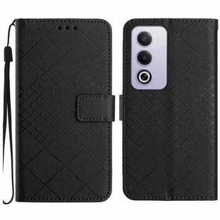 For OPPO A80 EU / A3 Pro Global Rhombic Grid Texture Leather Phone Case(Black)