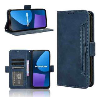 For Fairphone 5 Skin Feel Calf Texture Card Slots Leather Phone Case(Blue)
