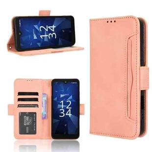 For Kyocera Digno SX4 Skin Feel Calf Texture Card Slots Leather Phone Case(Pink)