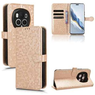 For Honor Magic6 Pro Honeycomb Dot Texture Leather Phone Case(Gold)