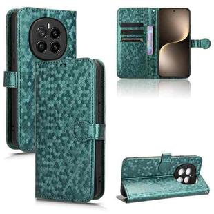 For Honor Magic7 5G Honeycomb Dot Texture Leather Phone Case(Green)