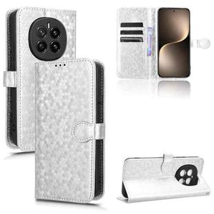 For Honor Magic7 5G Honeycomb Dot Texture Leather Phone Case(Silver)