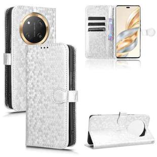 For Honor X9c 5G / Magic7 Lite 5G Honeycomb Dot Texture Leather Phone Case(Silver)