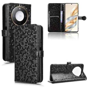 For Honor X9c Smart / X60 5G Honeycomb Dot Texture Leather Phone Case(Black)