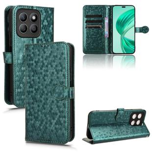 For Honor X8c 4G Honeycomb Dot Texture Leather Phone Case(Green)