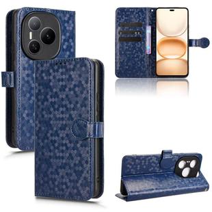 For Honor Power 5G Honeycomb Dot Texture Leather Phone Case(Blue)