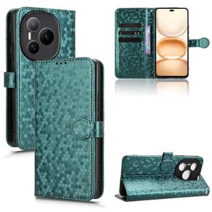 For Honor Power 5G Honeycomb Dot Texture Leather Phone Case(Green)