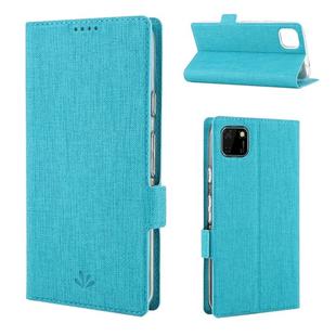 For Huawei Y5p / Honor 9S ViLi Side Button Magnetic Suction Type Shockproof TPU + PU Horizontal Flip Protective Case with Card Slot & Holder & Wallet(Blue)